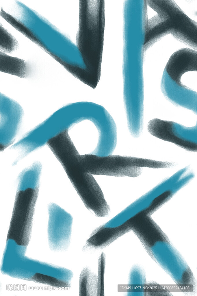 抽象笔触艺术图案