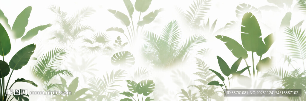 雾气磨砂膜效果绿植贴图