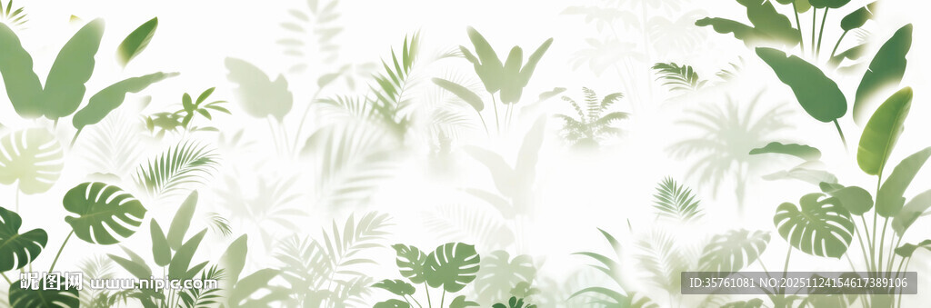 雾气磨砂膜效果绿植贴图