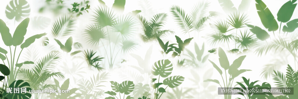 雾气磨砂膜效果绿植贴图