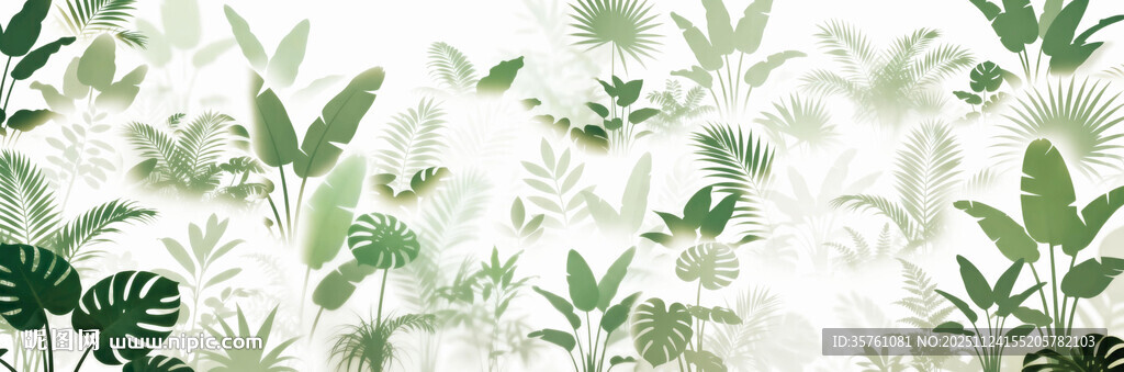 雾气磨砂膜效果绿植贴图