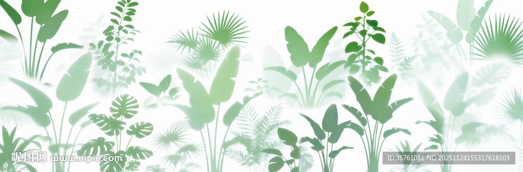 雾气磨砂膜效果绿植贴图