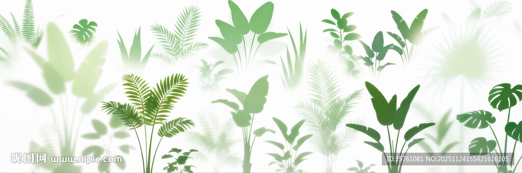 雾气磨砂膜效果绿植贴图