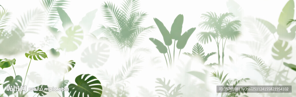 雾气磨砂膜效果绿植贴图