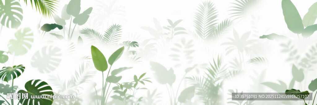 雾气磨砂膜效果绿植贴图