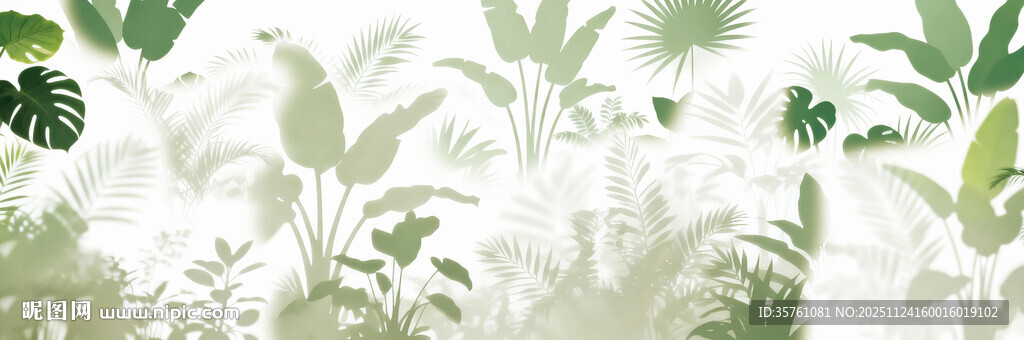 雾气磨砂膜效果绿植贴图