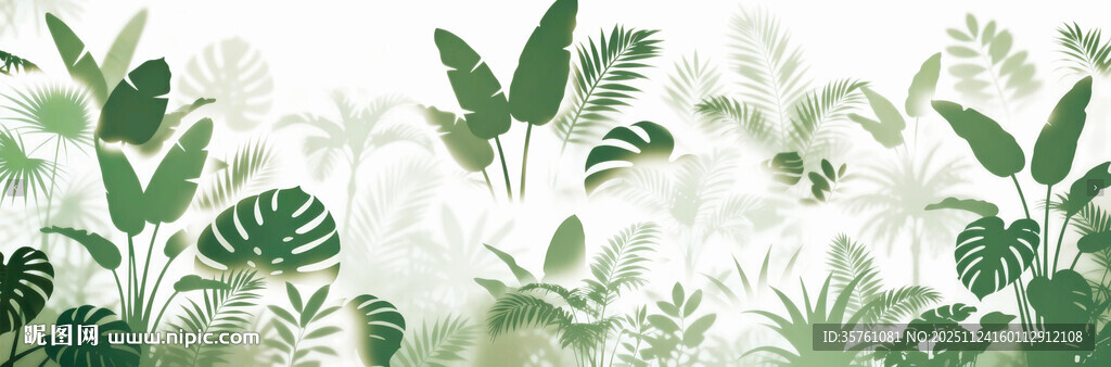 雾气磨砂膜效果绿植贴图