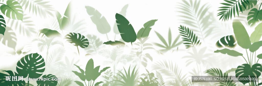  雾气磨砂膜效果绿植贴图