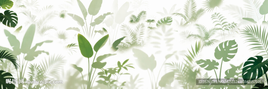 雾气磨砂膜效果绿植贴图