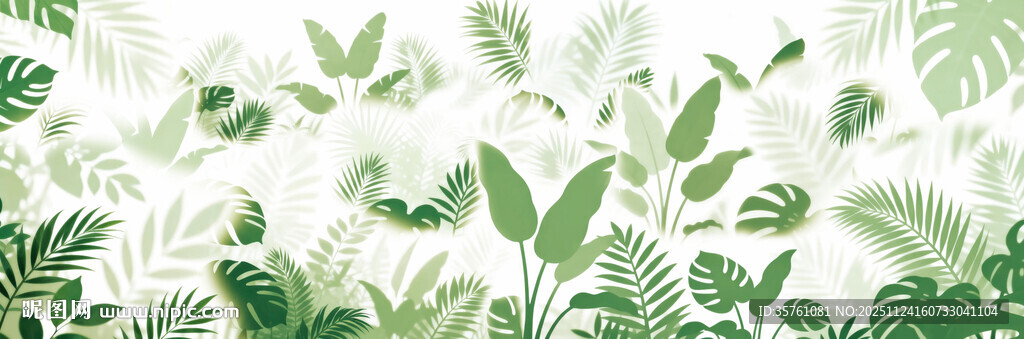 雾气磨砂膜效果绿植贴图