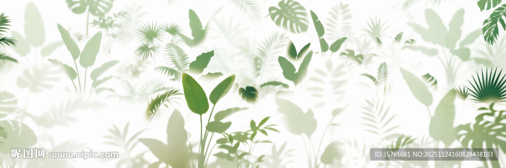 雾气磨砂膜效果绿植贴图