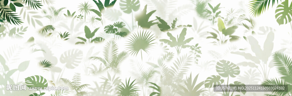 雾气磨砂膜效果绿植贴图