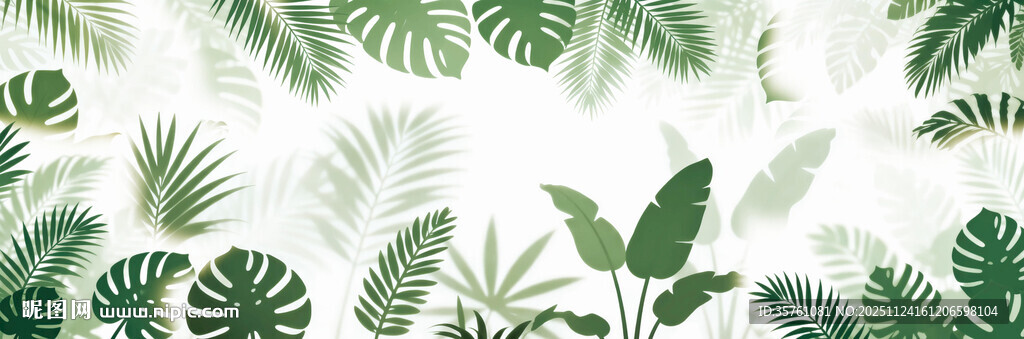 雾气磨砂膜效果绿植贴图