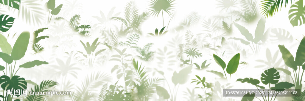 雾气磨砂膜效果绿植贴图