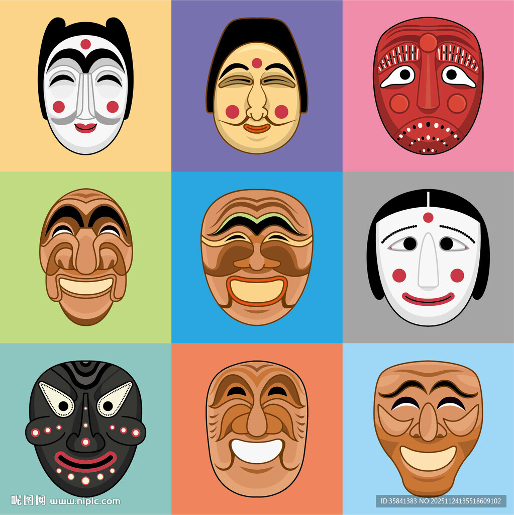 韩国朝鲜族传统面具