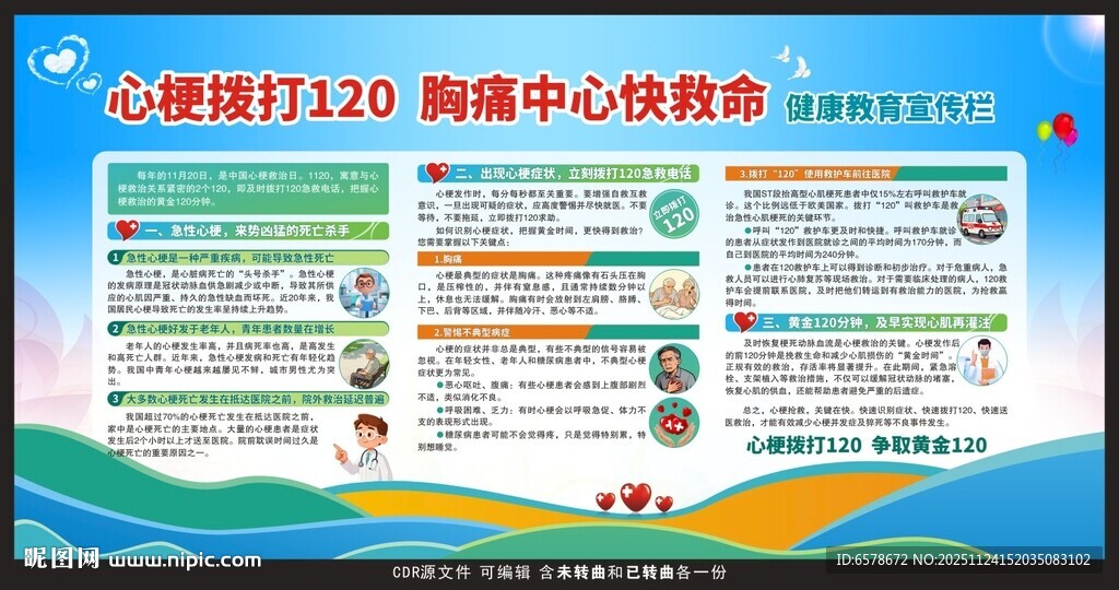 心梗救治日宣传栏