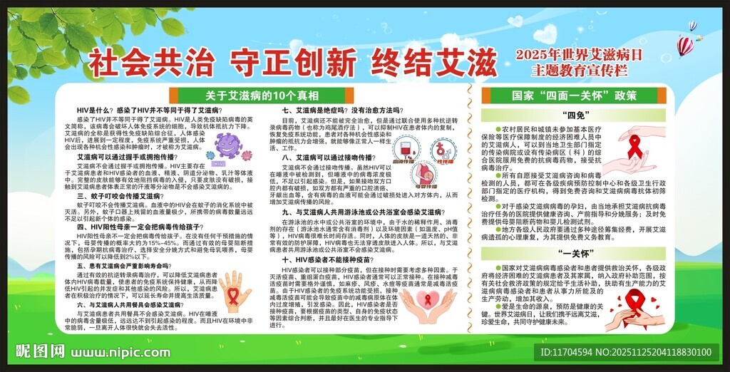 世界艾滋病日宣传栏