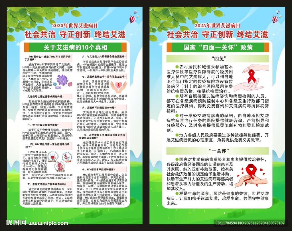 世界艾滋病日展板