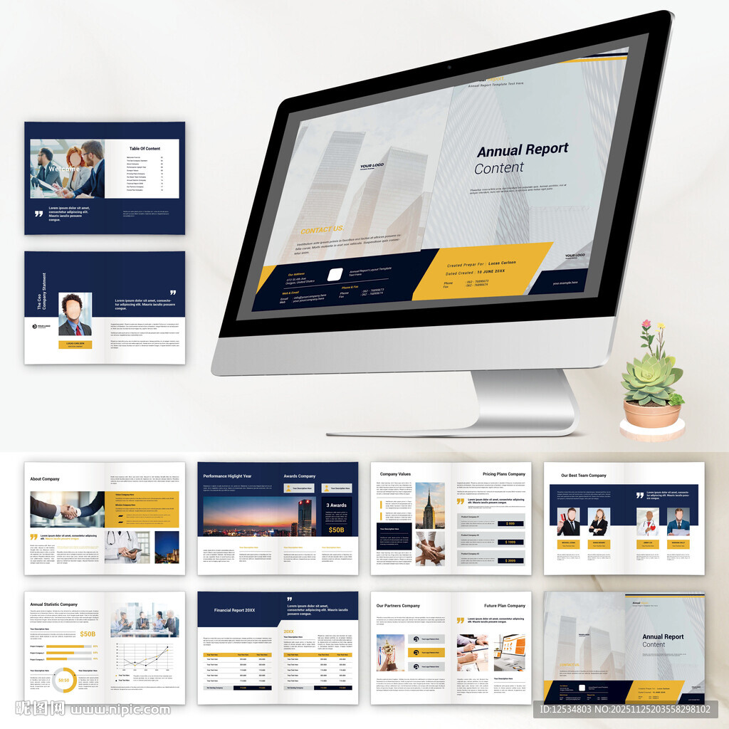 企业画册InDesign模板