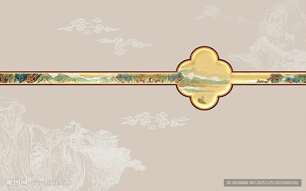 国画轻奢宋氏美学形象墙