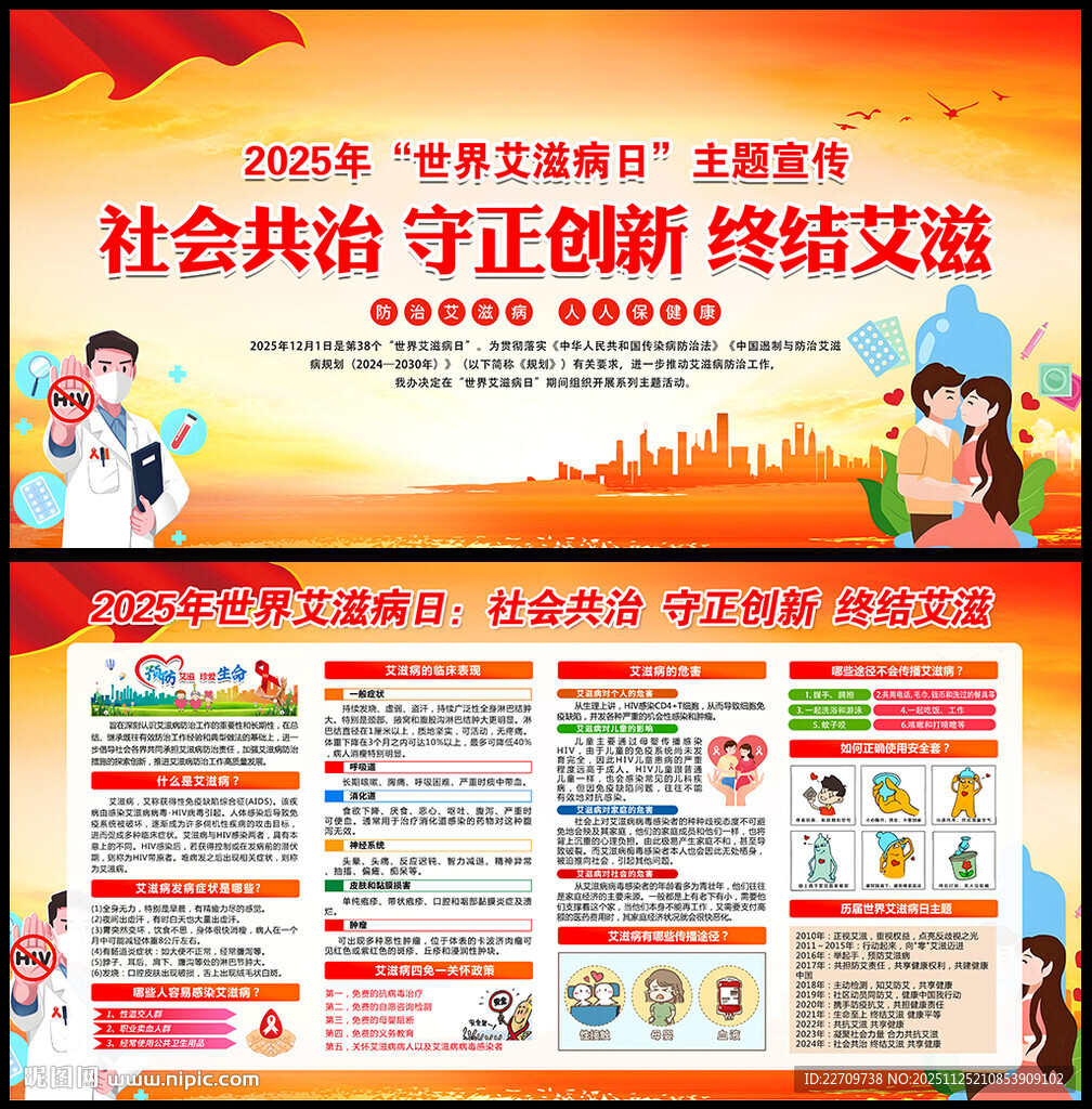 2025年世界艾滋病日展板