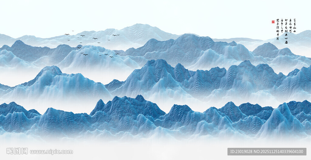 现代立体山水画