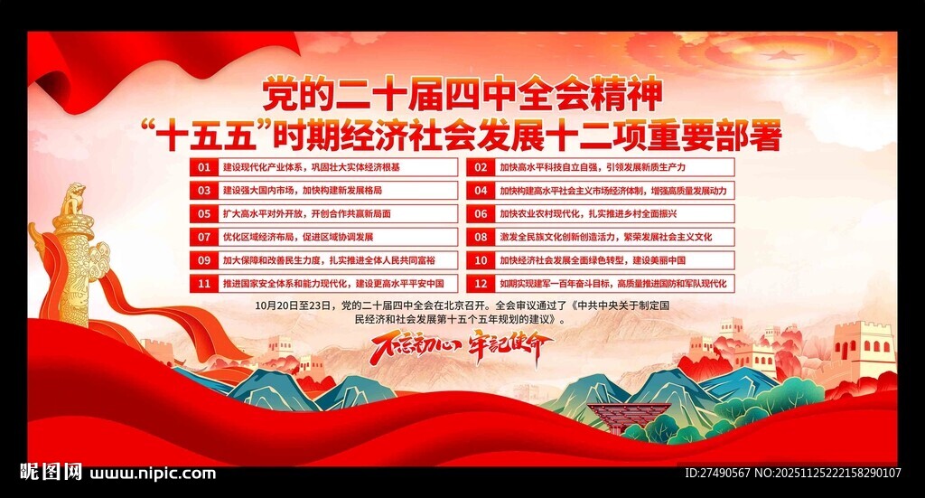 二十届四中全会展板