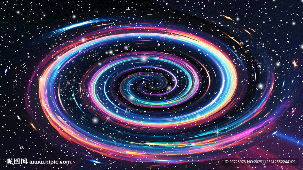 彩色宇宙旋涡