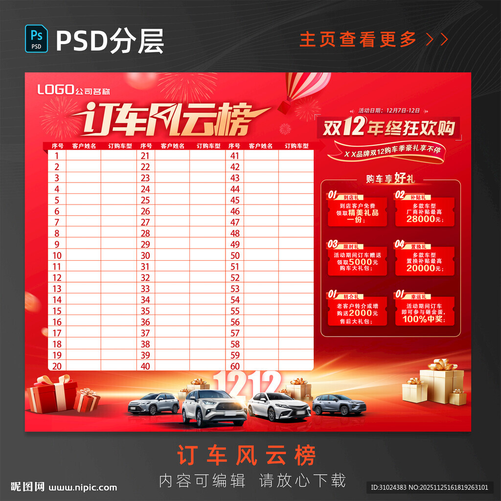 双12订车风云榜