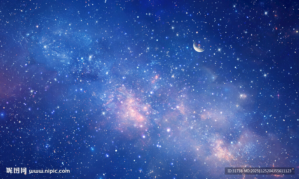 蓝色宇宙星空背景图素材