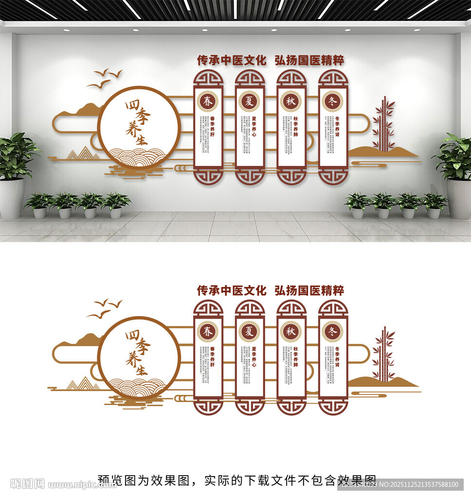 四季养生文化墙