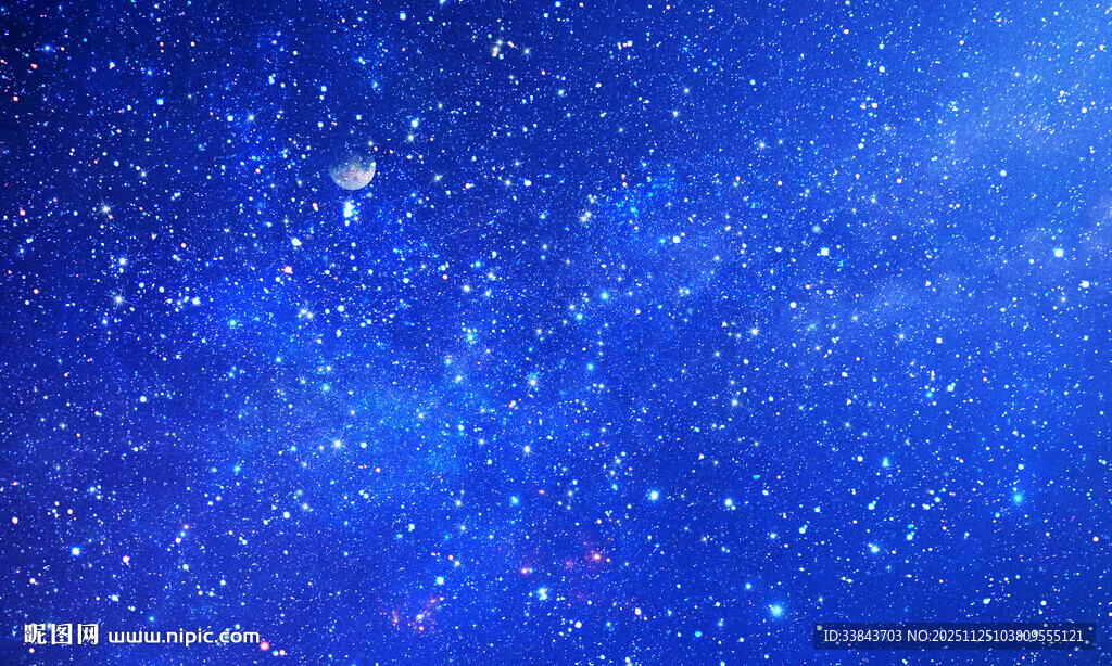 蓝色星空图