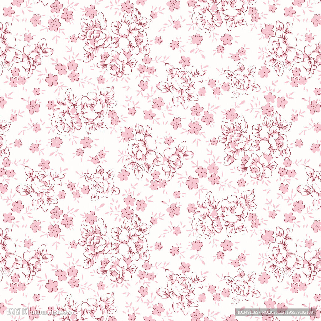 粉色花卉图案纹理背景