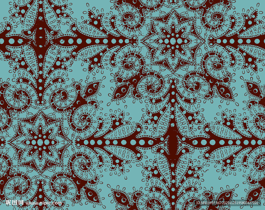 复古几何花纹图案设计