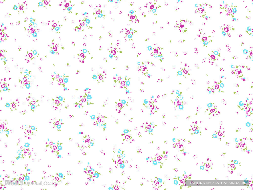 清新碎花图案背景