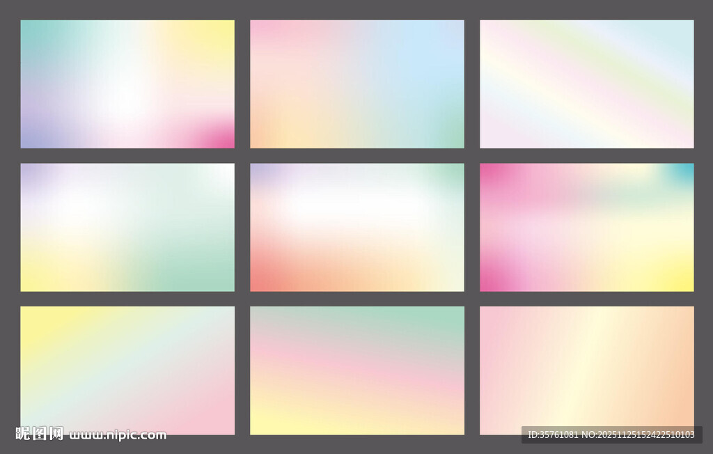 幻彩渐变背景色卡