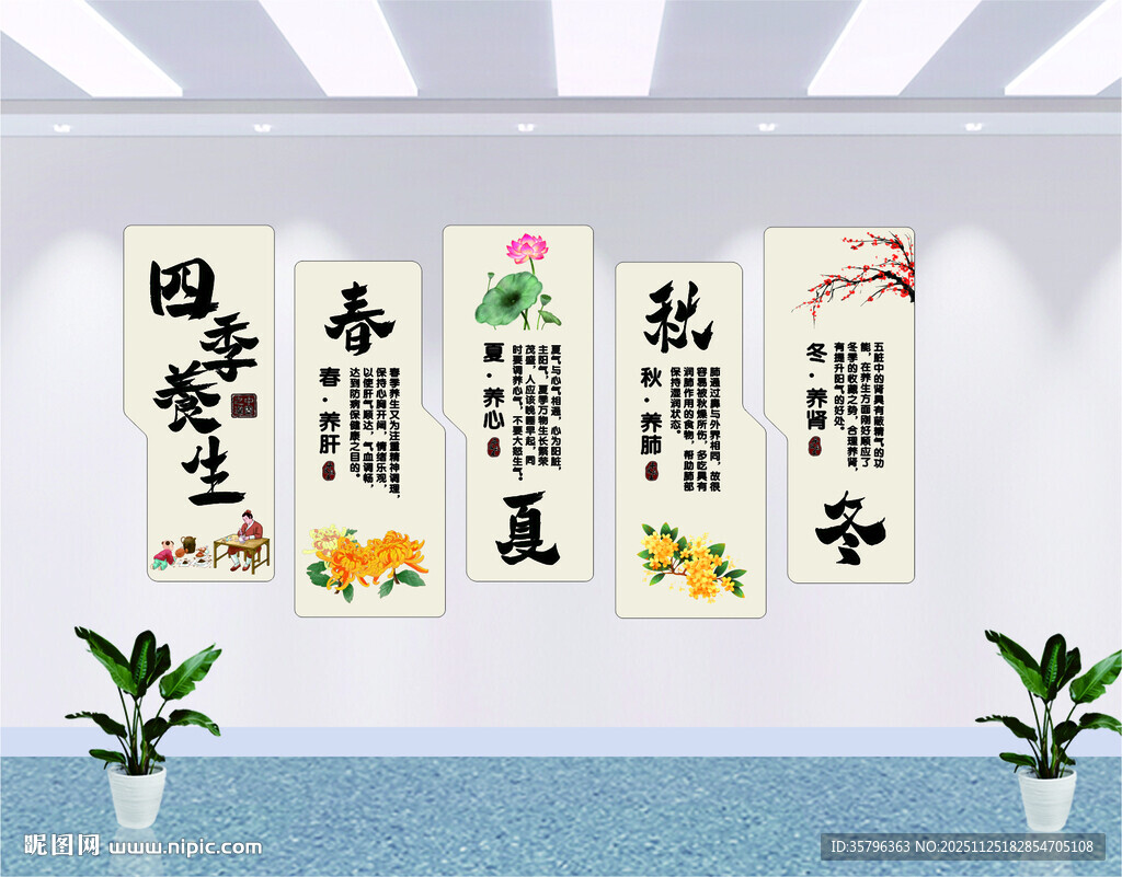 四季养生 主题的装饰挂画