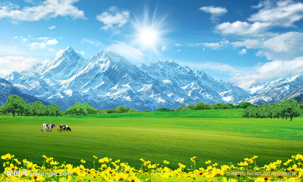 蓝天白云大草原