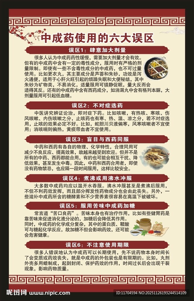 中医药健康教育知识海报