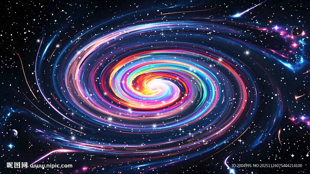 绚丽宇宙星空旋涡吊顶