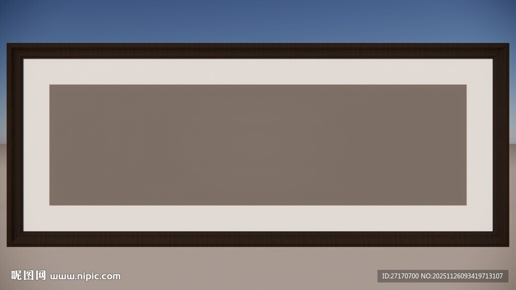 简约空白相框展示SU模型