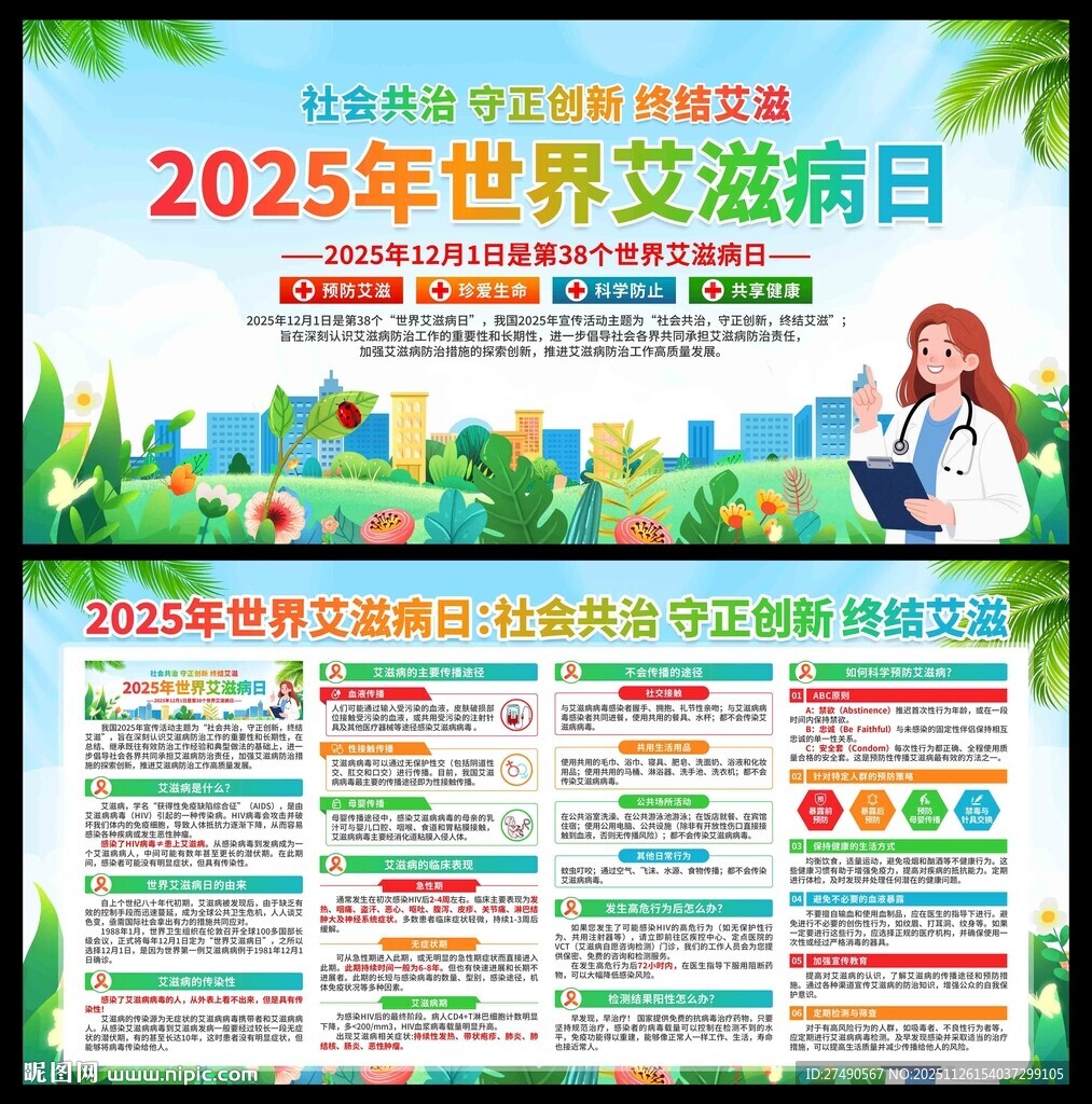 2025年世界艾滋病日展板
