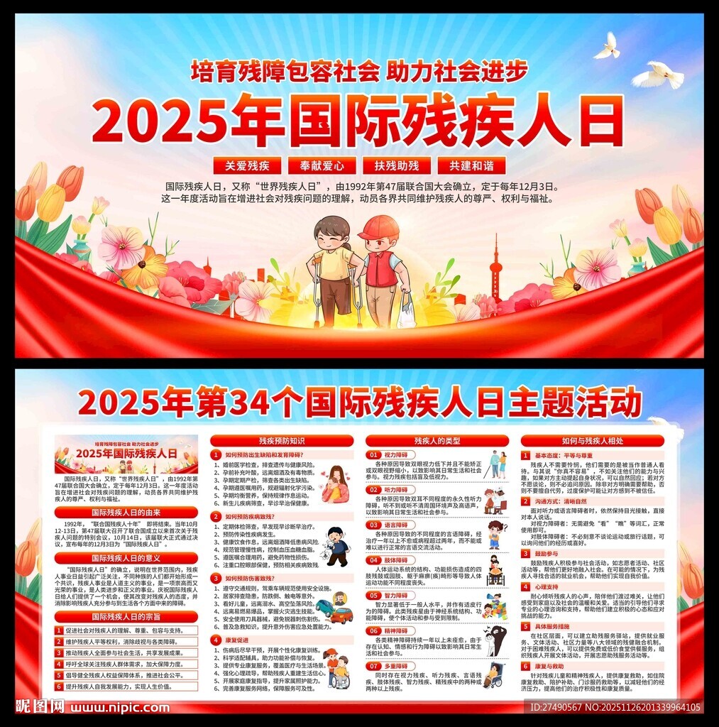 2025年国际残疾人日展板