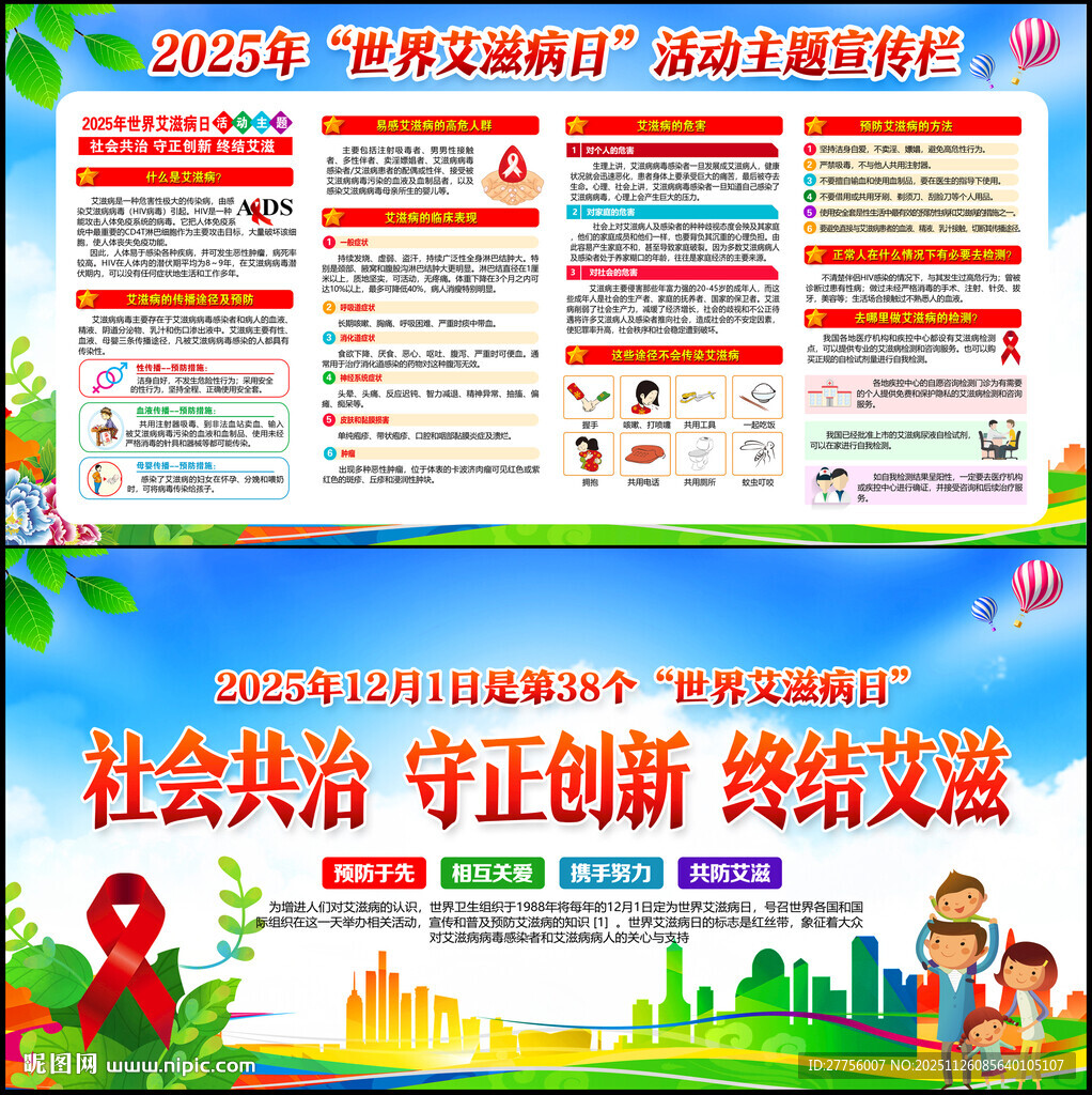 2025年世界艾滋病日主题海报