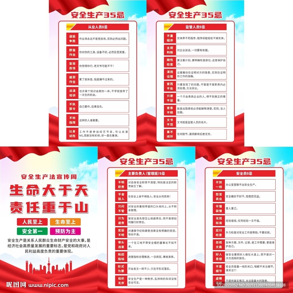 安全生产法宣传周宣传挂图