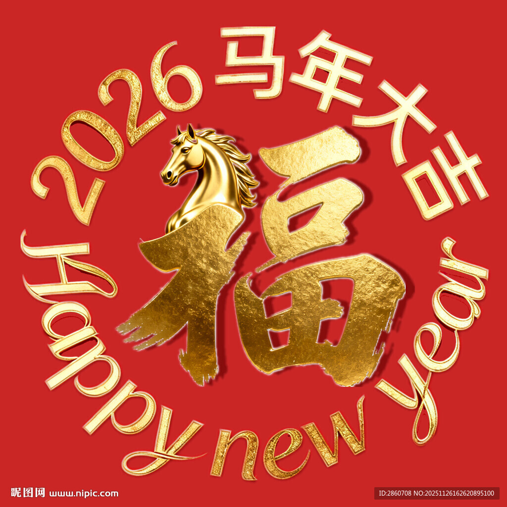 2026马年福运新年贺图