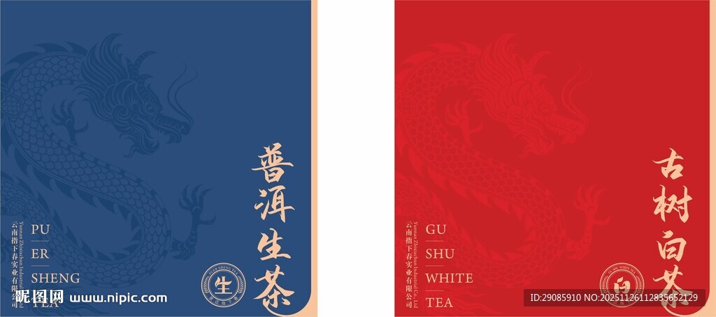 中式红蓝双色传统封面设计