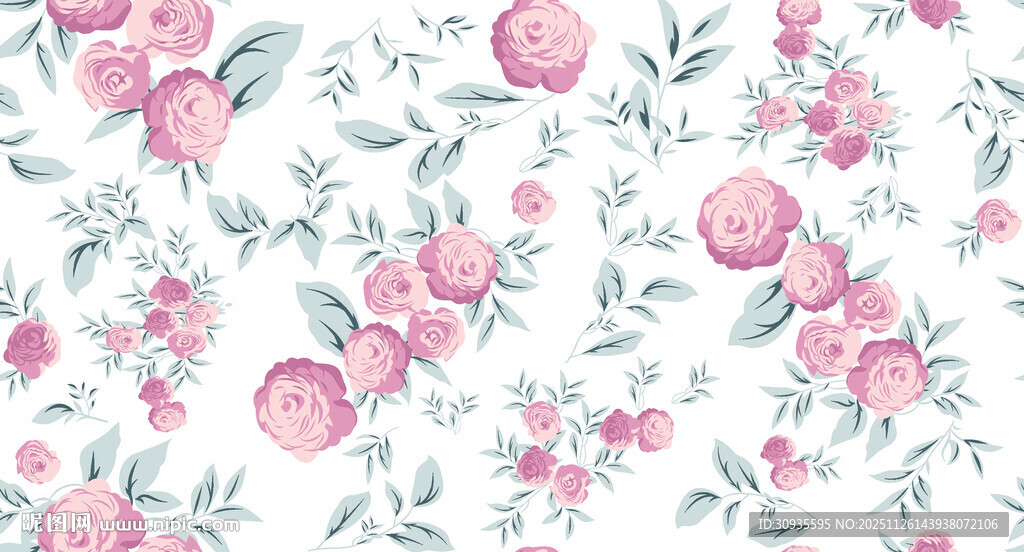 粉色花卉图案背景