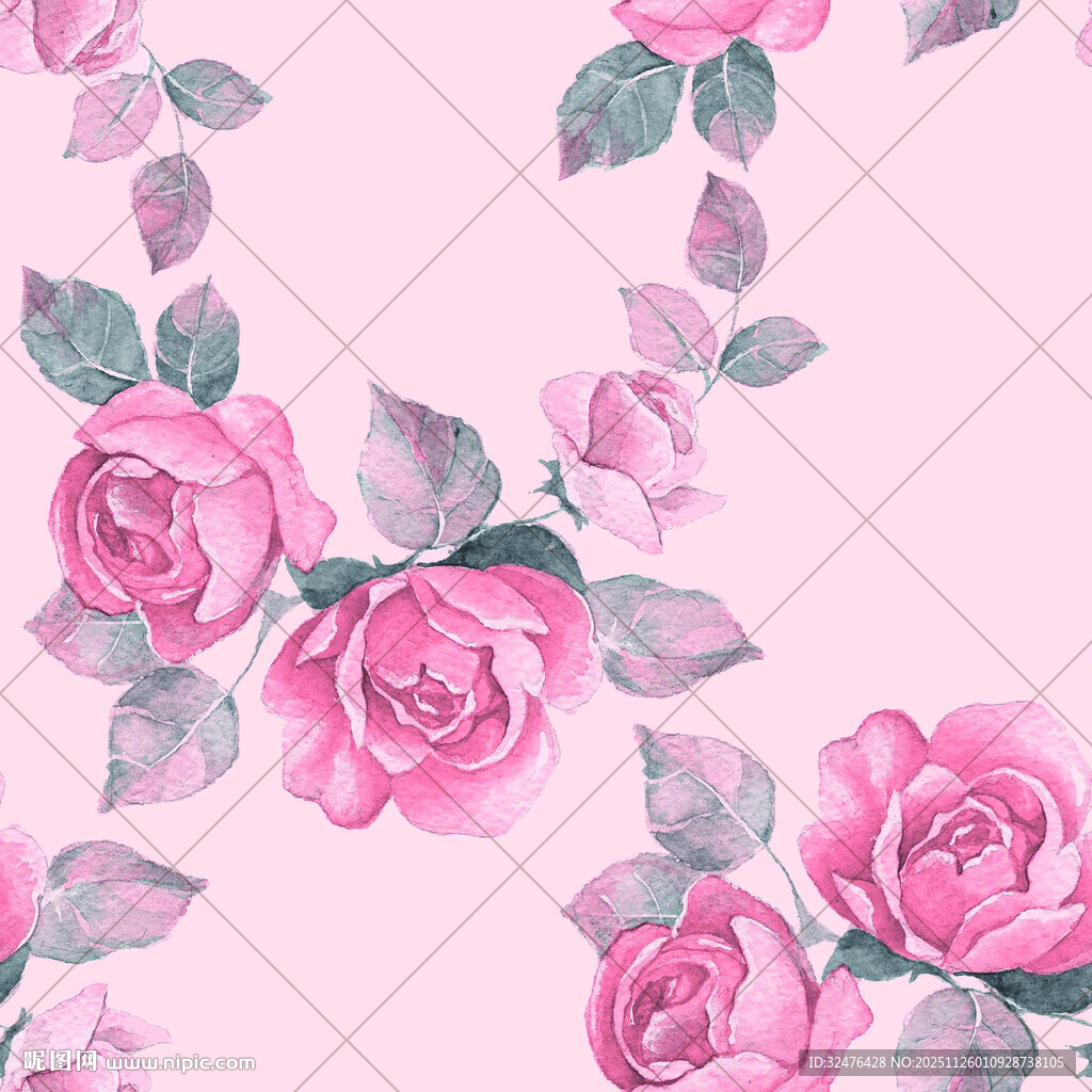 粉色玫瑰花卉图案背景