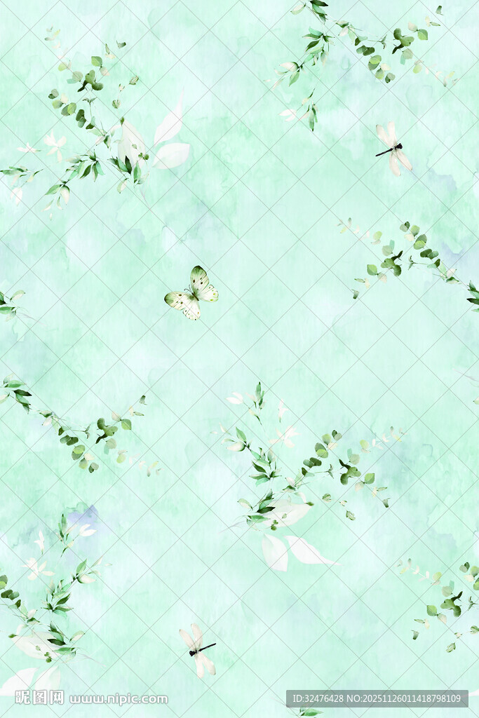 清新淡雅花卉纹理背景图